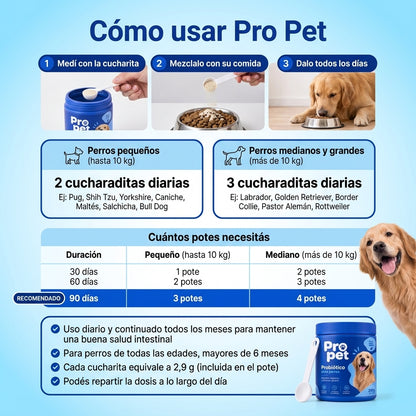 Pro pet |  Probióticos para la salud digestiva de tu perro